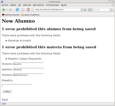 Validacion de la Forma