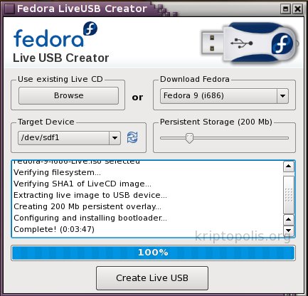 LiveUSB Creator: Fedora en tu llavero 10 linusb06