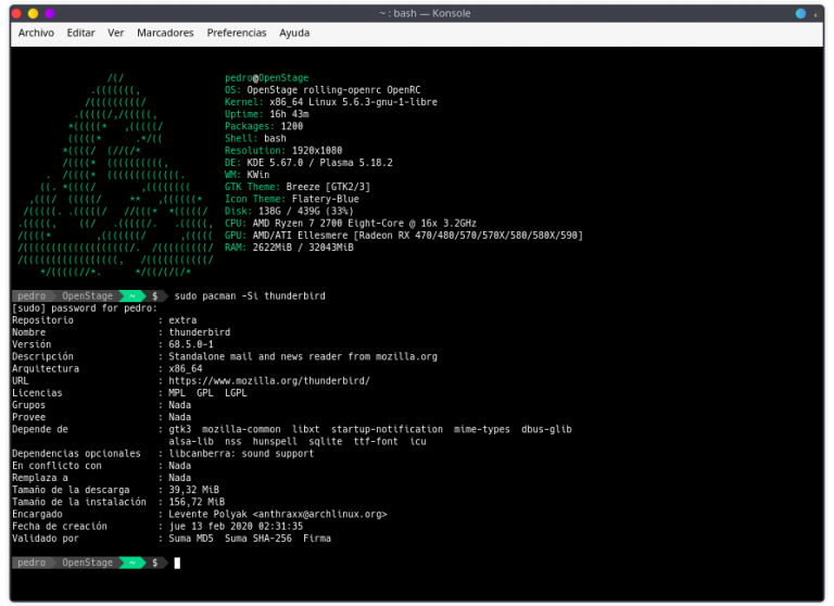 El uso básico de Pacman en Arch y derivadas