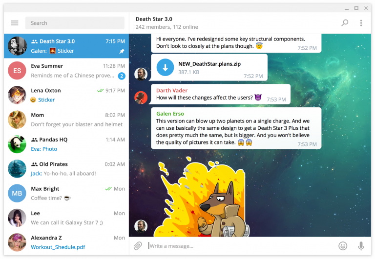Telegram Desktop 2.6 lanzado con mensajes que desaparecen en chats, grupos y canales