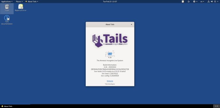 Tails 4.16, el sistema operativo anónimo lanzado con Linux Kernel 5.10 LTS