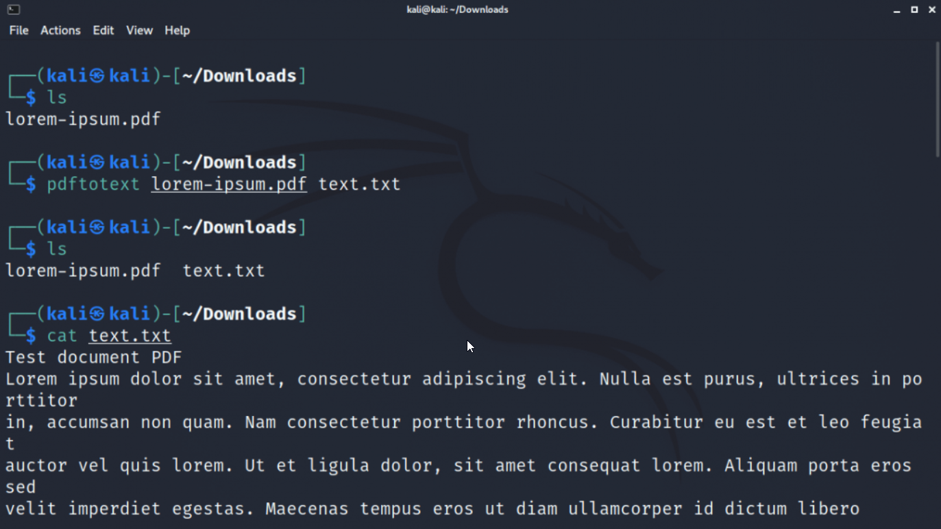 Cómo convertir un archivo PDF en un documento de texto en Linux 1 entire pdf to a text file
