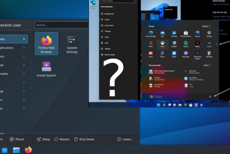 Windows 11 parece estar inspirado en KDE Plasma y GNOME
