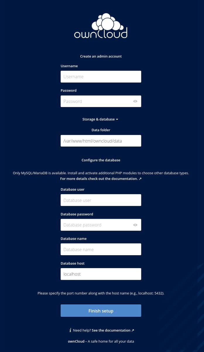 Cómo implementar ownCloud en Ubuntu Server 20.04 1 owncloud NEW 1