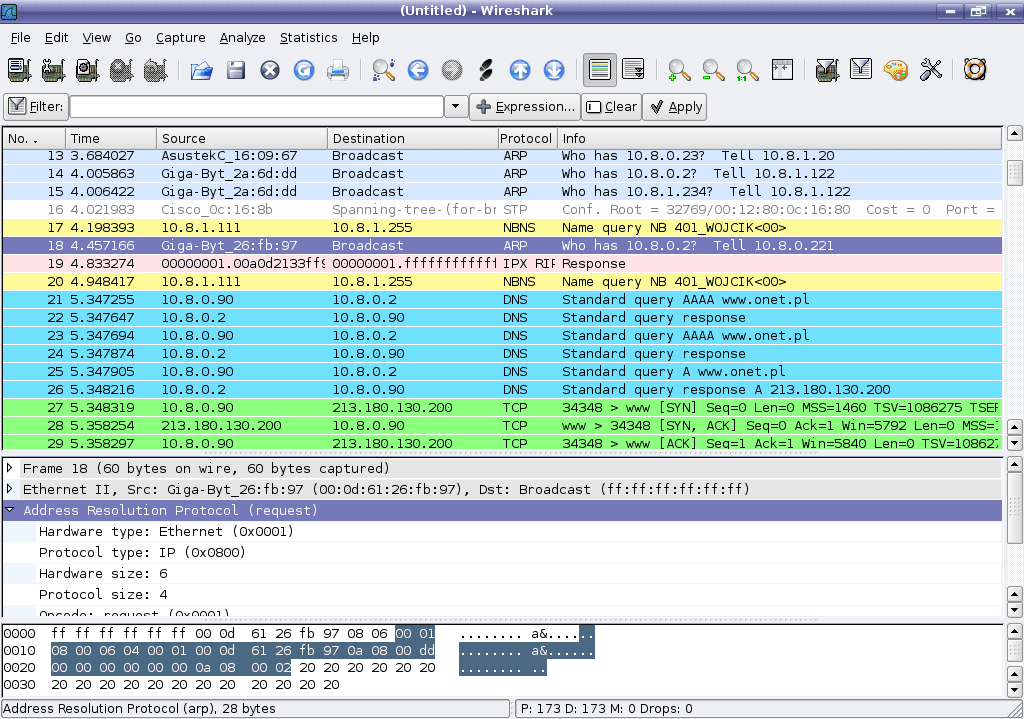 Wireshark, un analizador de paquetes de red de código abierto gratuito para Ubuntu Linux